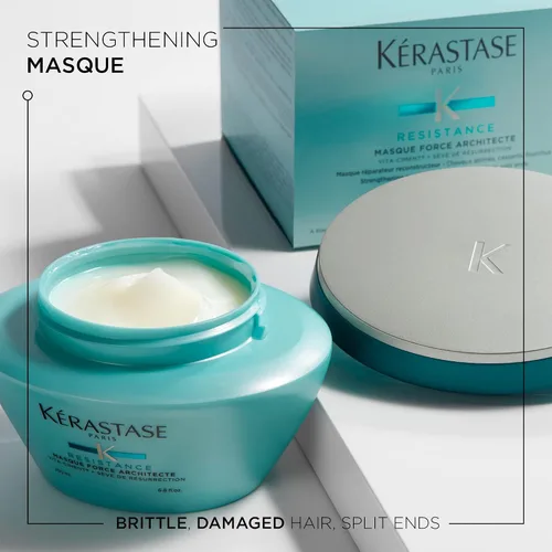 Vista 2 de Kerastase Resistance Force Architecte Mascarilla para el cabello Mascarilla reconstructora Fortalece el cabello y evita la rotura Con