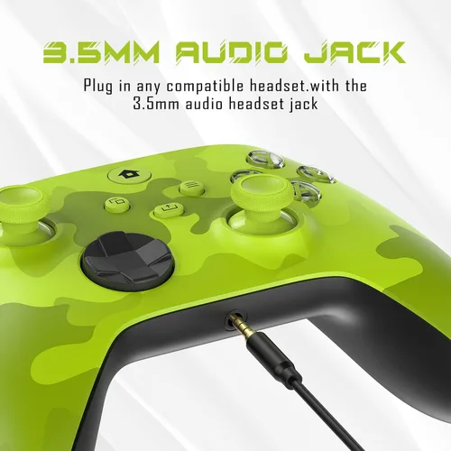Vista 2 de fuxinya Controlador inalámbrico de PC Gamepad con adaptador inalámbrico de 2.4 GHZ compatible con Xbox Series XS, Xbox One, Windows 1011
