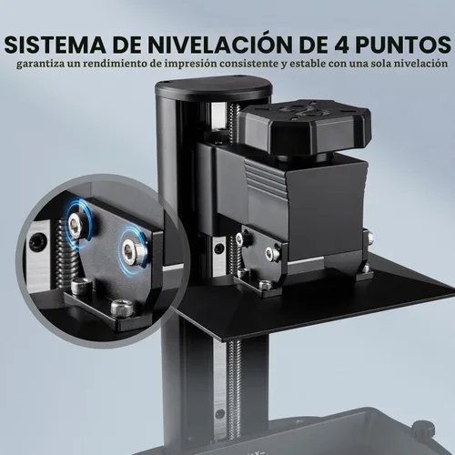 Vista 4 de ELEGOO Mars 4 Ultra MSLA - Impresora 3D con pantalla LCD monocromática 9K de 7 pulgadas, conectividad Wi-Fi, sistema de nivelación sin esfuerzo
