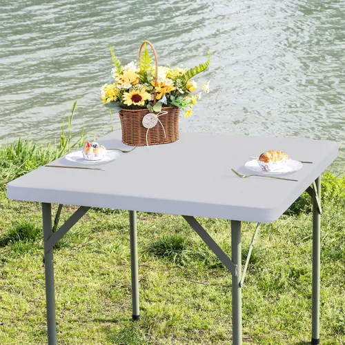 Vista 20 de Mantel de mesa rectangular de 4 pies con ajuste elástico, mantel de elastano elástico de 4 pies para mesas de comedor, para interiores y exteriores