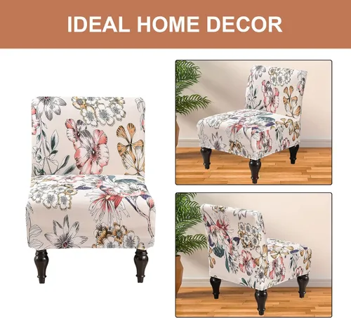 Vista 3 de Funda para Silla Sin Brazos Eco-Ancheng Desmontable Fundas para Sillas Decorativas Sin Brazos Lavables Funda para Silla Deslizante Sin Brazos Funda