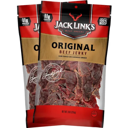Vista 2 de Jack Link's Paquete de carne seca de res y tocino – Snacks de carne listos para comer llenos de proteínas
