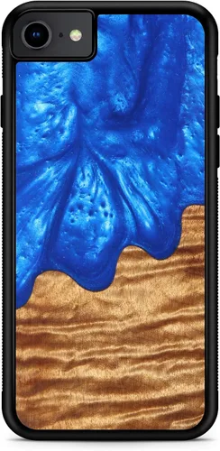 Vista 20 de WUDN Funda delgada de resina y madera para teléfono compatible con Apple iPhone 6, 6s, 7, 8, SE
