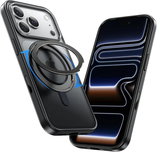 Vista 17 de MAGIC JOHN Soporte Magnético Invisible Giratorio 360° para Funda de iPhone 14 Pro [Agarre Antideslizante] [Compatible con MagSafe] 16 Pies