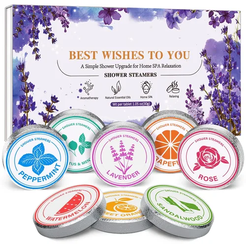 Vista 10 de Vaporizadores de ducha para hombres, bombas de ducha, aromaterapia, relajación, spa, regalos de cumpleaños para hombres, rellenos de canasta