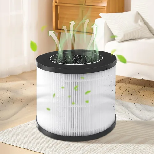 Vista 4 de Reemplazo del filtro de aire compatible con el purificador de filtro de aire MiLin MLAP003, filtración 3 en 1 de alta eficiencia, paquete de 2