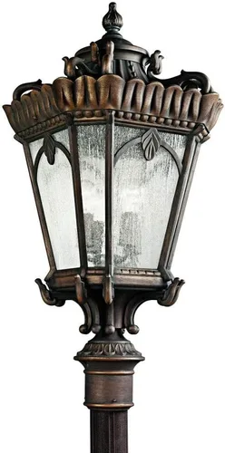 Vista 3 de Kichler 9565LD Tournai - Soporte de poste para exteriores, 4 luces, Londonderry