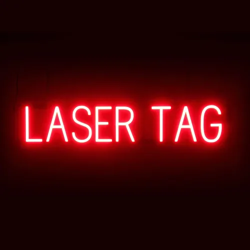 Vista 18 de SpellBrite Cartel de ESCAPE ROOM Letrero relacionado con el entretenimiento con aspecto de neón, fuente de luz LED roja 23.6 x 15.0 pulgadas Rojo