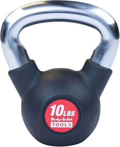 Vista 5 de Body-Solid Tools (KBZ) - Pesas rusas de hierro fundido con revestimiento de goma y mango antideslizante, pesas rusas para entrenamiento de fuerza
