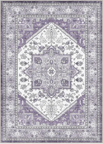 Vista 129 de OPPODREAM Alfombras suaves, pequeñas y lavables con parte trasera antideslizante, alfombra de cachemira sintética de pelo bajo, 2 x 3 pies, azul