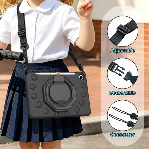 Vista 5 de Kids Case for Samsung Galaxy Tab A9+ 11" / Tab A9 Plus Kids Tablet case Black