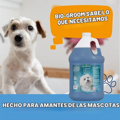Vista 4 de Bio-Groom Super White Champú para perros – Champú blanqueador para mascotas, suministros de baño para perros, lavado de cachorros, suministros