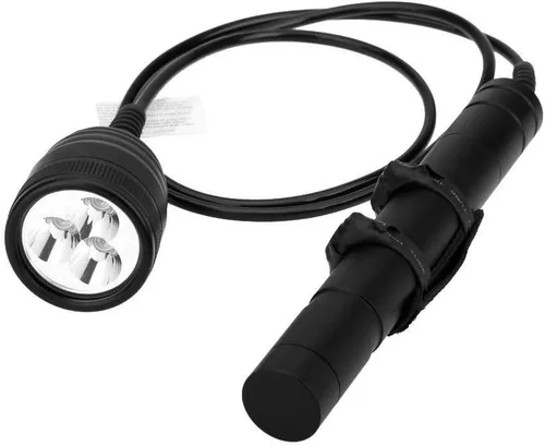 Vista 3 de SecurityIng DF06 3000LM - Luz de buceo con bote primario, 3 LED, linterna subacuática de 492 pies/492.1 ft con cable de 3.9 ft para buceo