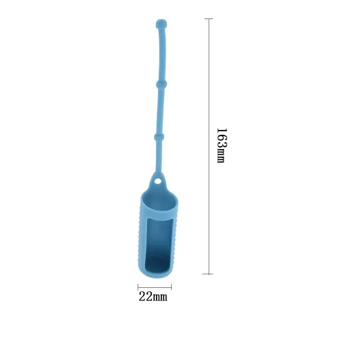 Vista 5 de ConStore Funda protectora de silicona para botella de aceite esencial, funda protectora de viaje con cuerda colgante, 12 uds