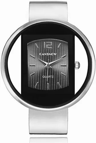 Vista 8 de Reloj de pulsera de acero para mujer, pulsera de cuarzo, grandes regalos