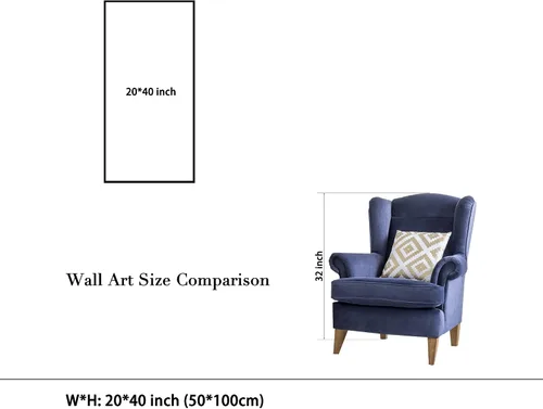 Vista 7 de Wieco Art Pintura al óleo floral grande sobre lienzo, arte de pared listo para colgar para sala de estar, dormitorio, decoración del hogar, moderno