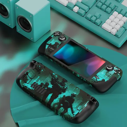Vista 3 de PlayVital Juego completo de calcomanías protectoras para cubierta de vapor, pegatinas personalizadas cubierta de vinilo para Steam Deck Handheld