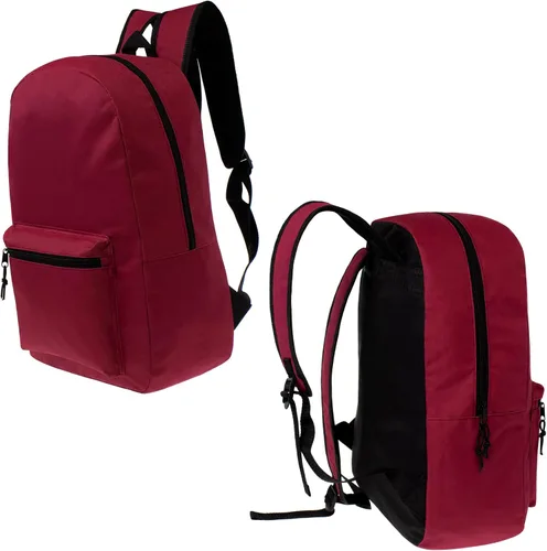Vista 4 de Mochilas escolares de 17 pulgadas para niños, mochilas a granel para estudiantes de primaria, media y secundaria en varios colores, Colores 12