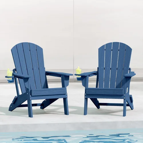 Vista 22 de HDPE Silla Adirondack plegable, Aruba