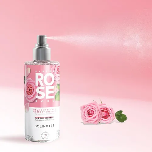 Vista 8 de Solinotes Rose Body & Hair Mist, Fragancia perfumada en aerosol, Francia, 8.5 fl oz