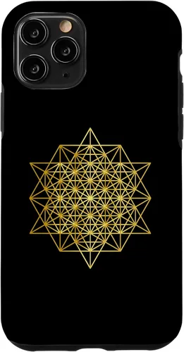 Vista 10 de Funda de yoga espiritual Yantra para iPhone 15 Geometría Sagrada La Rejilla de la Vida