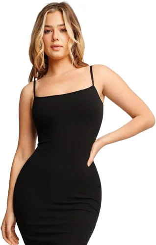 Vista 2 de IN HER PURPOSE Vestido ajustado sin costuras con control de abdomen para mujer, abraza la confianza en cada curva