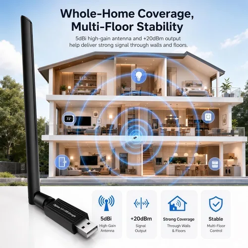 Vista 4 de Zigbee 3.0 USB Dongle MG24, coordinador y puerta de enlace de Zigbee Compatible con el asistente doméstico conectar zbt-2 Soporta Home Assistant