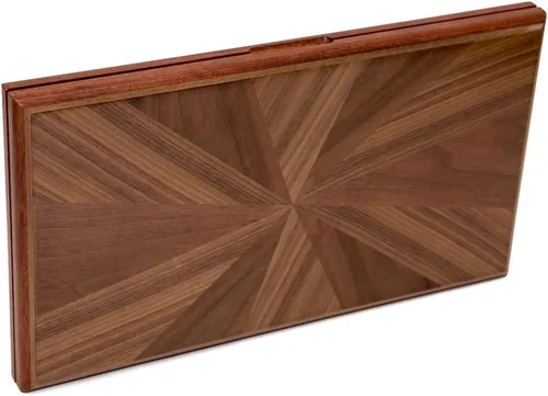 Vista 5 de Gramercy Park Deluxe - Juego de backgammon de madera de nogal de 19 3/4