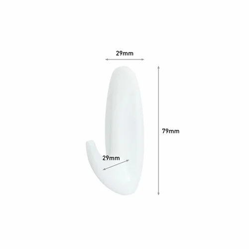 Vista 4 de Gancho para colgar 3M 1,3 kg Blanco Metal Plástico (2 Unidades)