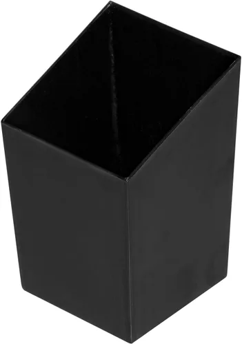 Vista 2 de Restaurantware Tazas de aperitivo de 3 onzas, 100 tazas inclinadas – Desechables pequeñas tazas de postre de plástico negro para mousses parfaits