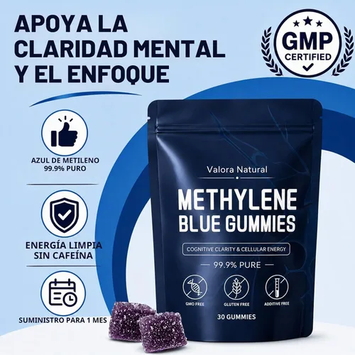 Vista 4 de Gomitas azul de metileno, apoyan el enfoque diario