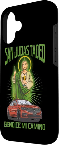 Vista 2 de Funda para iPhone 16 San Judas Tadeo Bendice Mi Camino