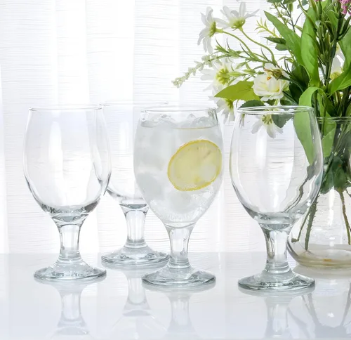 Vista 6 de Red Co. Belluno Classic - Vasos transparentes para agua, jugo, licor, copas de vino, juego de 6 (13.5 onzas)