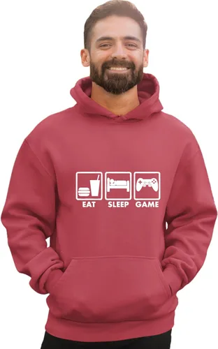 Vista 5 de Go All Out Eat Sleep Game - Sudadera con capucha para hombre y mujer Verde Irlandés