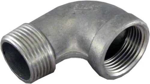 Vista 7 de Duda Energy 45° Codo 1/2" Hembra NPT Instalación de tubería de acero inoxidable 0,5