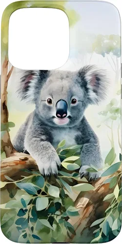 Vista 31 de Adorable Koala in a Tree Watercolor Case for iPhone 17