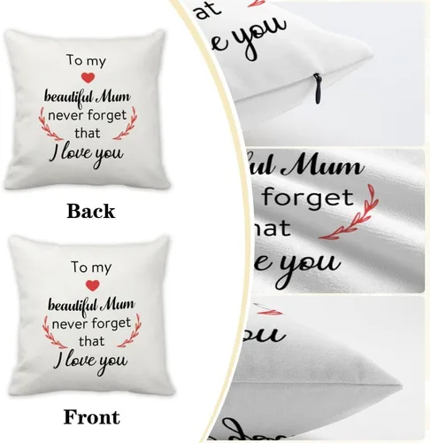 Vista 3 de Valentines Day Gifts for Mom Birthday Gifts Throw Pillow Covers 16X16 Mothers Day Presents for Mom from Daughter Son Mum Mama Gift Moms Gift Ideas