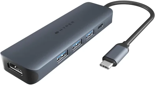Vista 7 de HyperDrive Next Hub USB C de 4 Puertos para Mac, PC, Chromebook con HDMI 4K60Hz, 2 USB-A, Hub USB C 10Gbps, Puertos USB-C 10Gbps 100W de Entrega