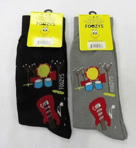 Vista 2 de Foozys Mens Crew Socks Late Night Party & Up to No Good Novelty Socks