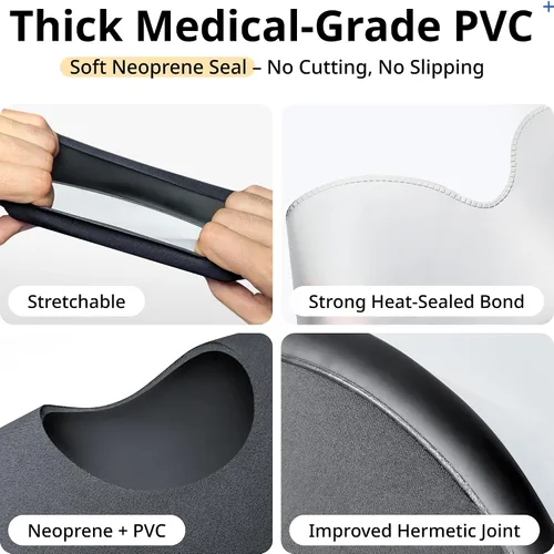 Vista 3 de Cubierta impermeable para fundición de brazo para ducha – Protector de fundición reutilizable para adultos para brazo roto, mano, codo – Sello