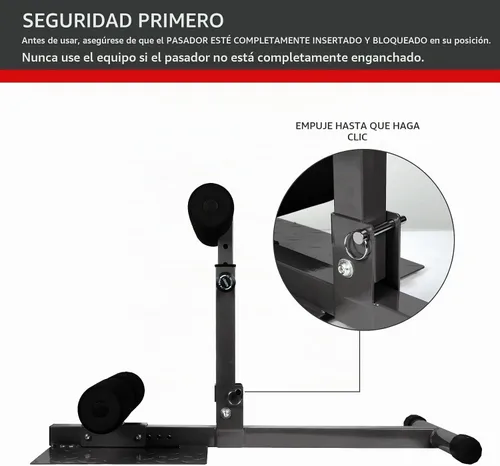 Vista 7 de INNOLIFE Sissy Squat Machine Adjustable Height, Protective Foam Thick Steel Fitness Home Gym