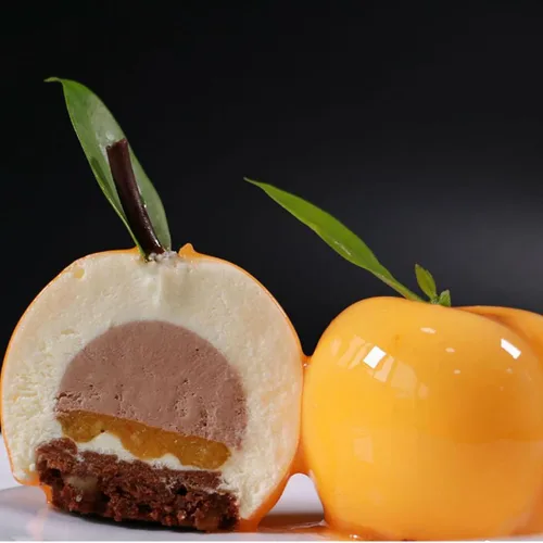 Vista 4 de Moldes de silicona para hornear pasteles de mousse, moldes de caramelo de chocolate con cereza 3D, moldes de postre de silicona para pastelería