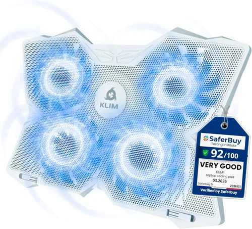 Vista 9 de KLIM Wind Almohadilla de Refrigeración para Laptop - Más de 500 000 Unidades Vendidas - Nueva Versión - El Ventilador de Refrigeración de Acción