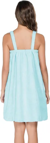 Vista 73 de Veseacky Toalla de baño para mujer con bolsillo, bata de spa ajustable y diadema facial