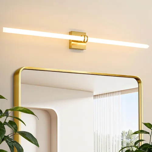Vista 13 de Lámparas de baño, níquel cepillado de 18 W, LED de 360 °, iluminación completa, moderna aplique de pared lámpara de tocador con 5