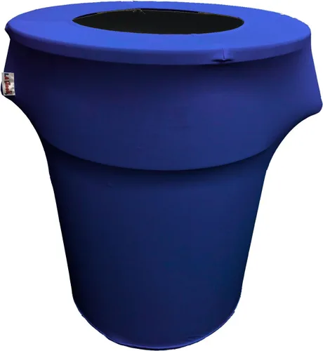 Vista 69 de LA Linen Funda elástica de elastano ajustable para cubo de basura Slim Jim de 23 galones, cubierta de contenedor de residuos, decoración de patio
