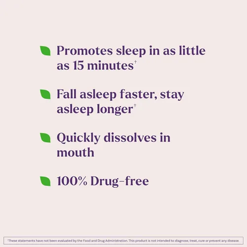 Vista 3 de Natrol Melatonina de disolución rápida de 5 mg, suplementos de melatonina para un sueño reparador, apoyo para el sueño para adultos, 30 tabletas