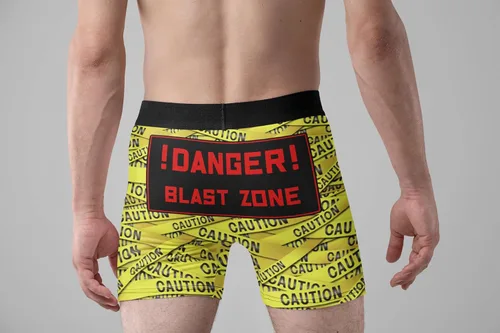 Vista 4 de Calzoncillos tipo bóxer divertidos para hombre, ropa interior Blast Zone, regalo divertido