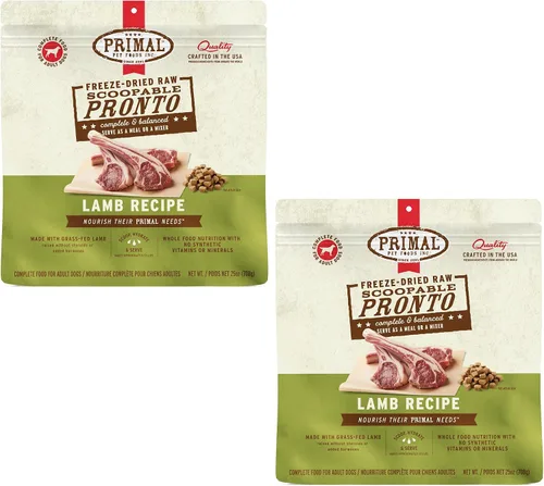 Vista 18 de Primal Comida para Perros Cachorro Liofilizada, Pronto Mini Nuggets; Sirva con Cuchara, Comida Completa y Equilibrada; También Use Como Tapa