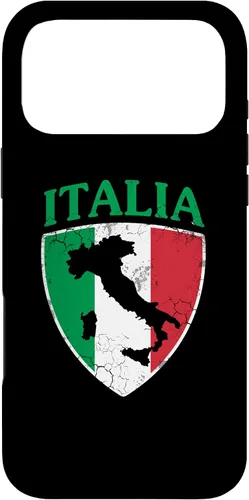 Vista 22 de Italia Flag Crest Italy Italian Family Vintage Distressed Case for iPhone 17